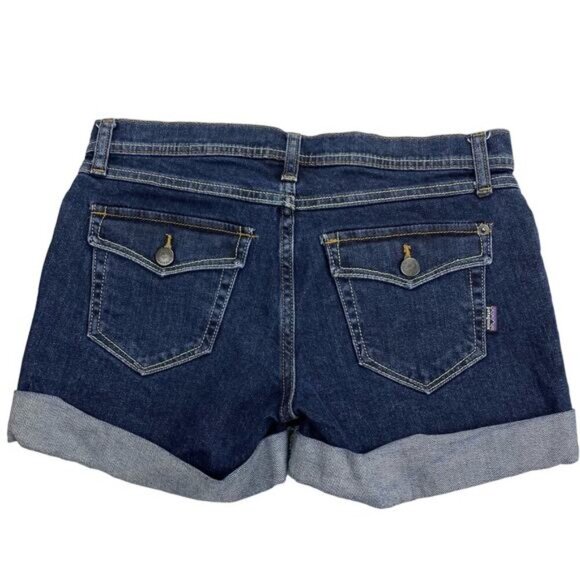 PATAGONIA Cuffed Hem Denim Shorts Sz 26 Blue - Picture 5 of 10